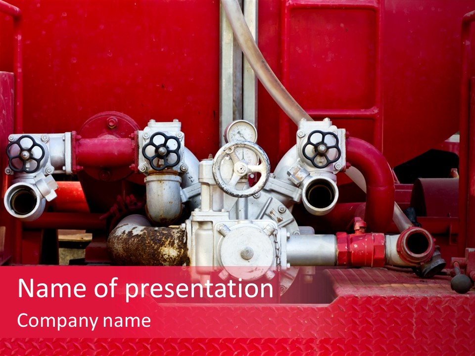 Firefighting Security Faucet PowerPoint Template