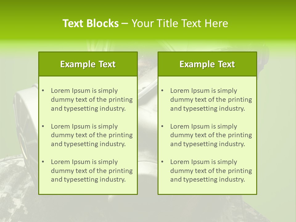 Equipment Combat Special PowerPoint Template