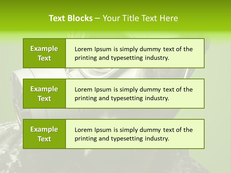 Equipment Combat Special PowerPoint Template