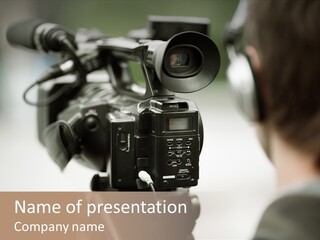 News Television Person PowerPoint Template