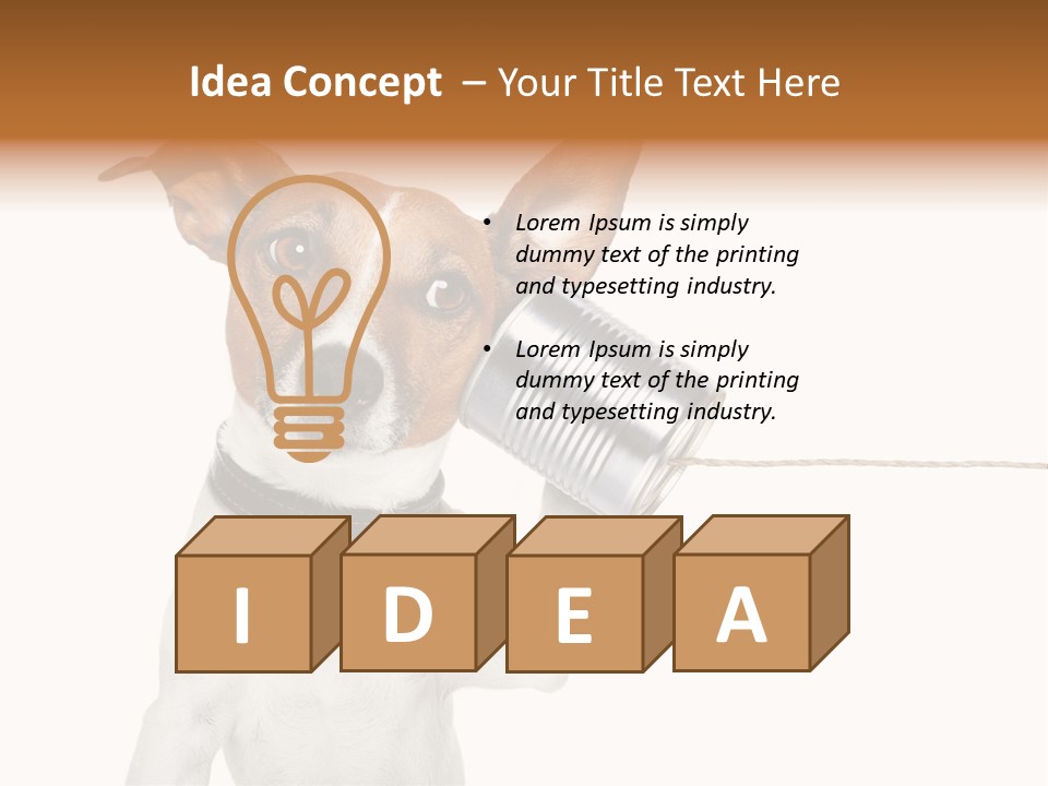 Dog Cute Can PowerPoint Template