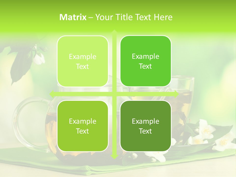 Jasmine Teacup Transparent PowerPoint Template