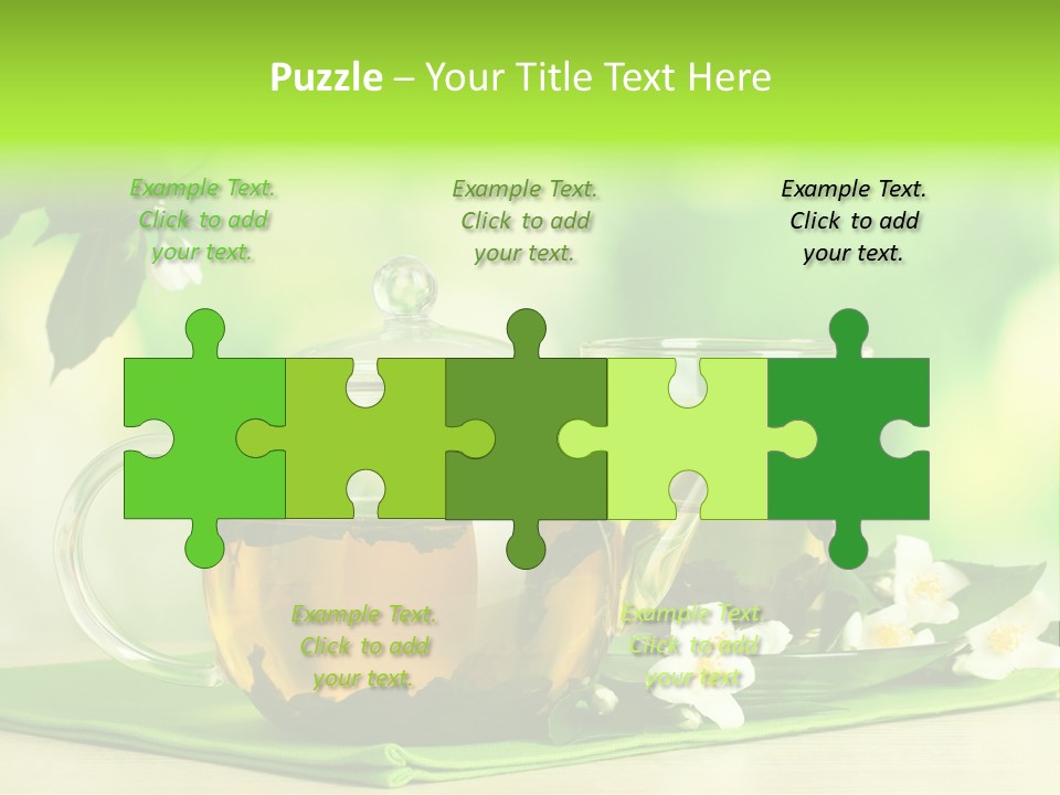 Jasmine Teacup Transparent PowerPoint Template