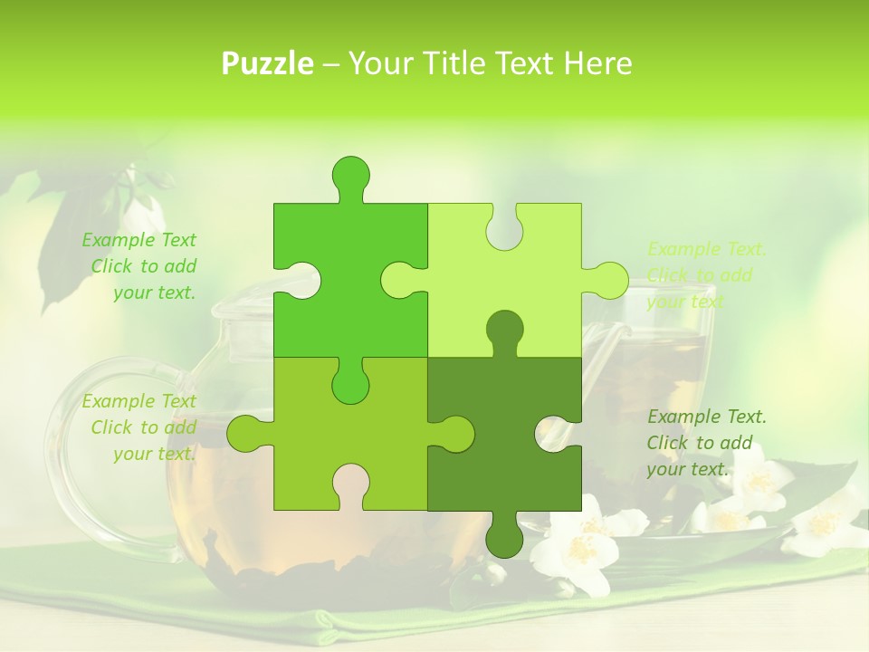 Jasmine Teacup Transparent PowerPoint Template