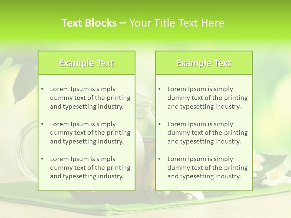 Jasmine Teacup Transparent PowerPoint Template