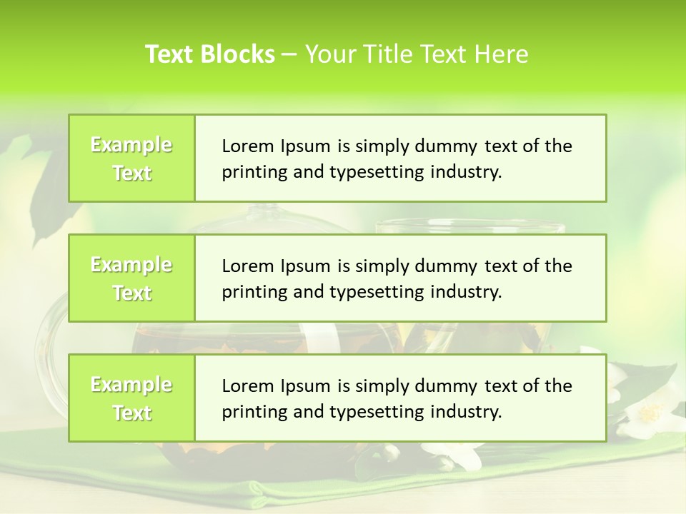 Jasmine Teacup Transparent PowerPoint Template