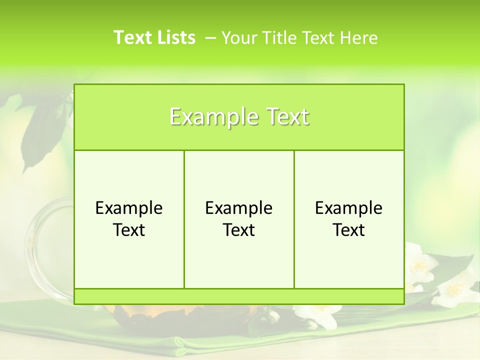 Jasmine Teacup Transparent PowerPoint Template
