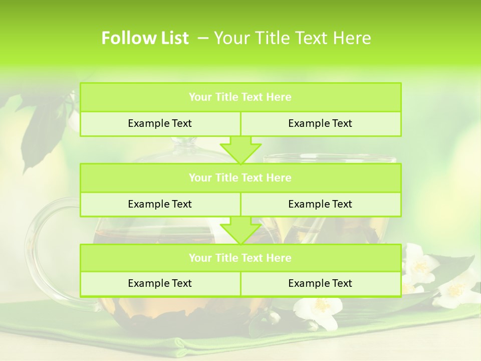 Jasmine Teacup Transparent PowerPoint Template