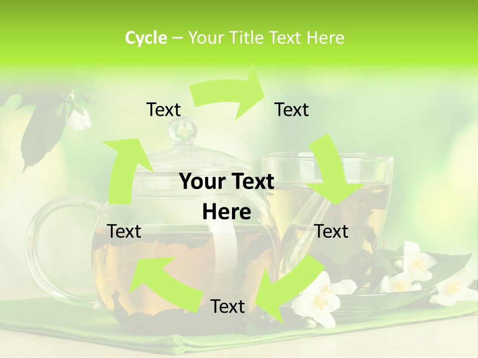 Jasmine Teacup Transparent PowerPoint Template