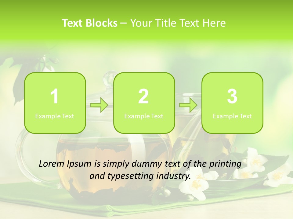 Jasmine Teacup Transparent PowerPoint Template
