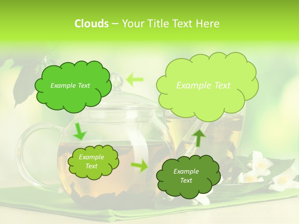 Jasmine Teacup Transparent PowerPoint Template