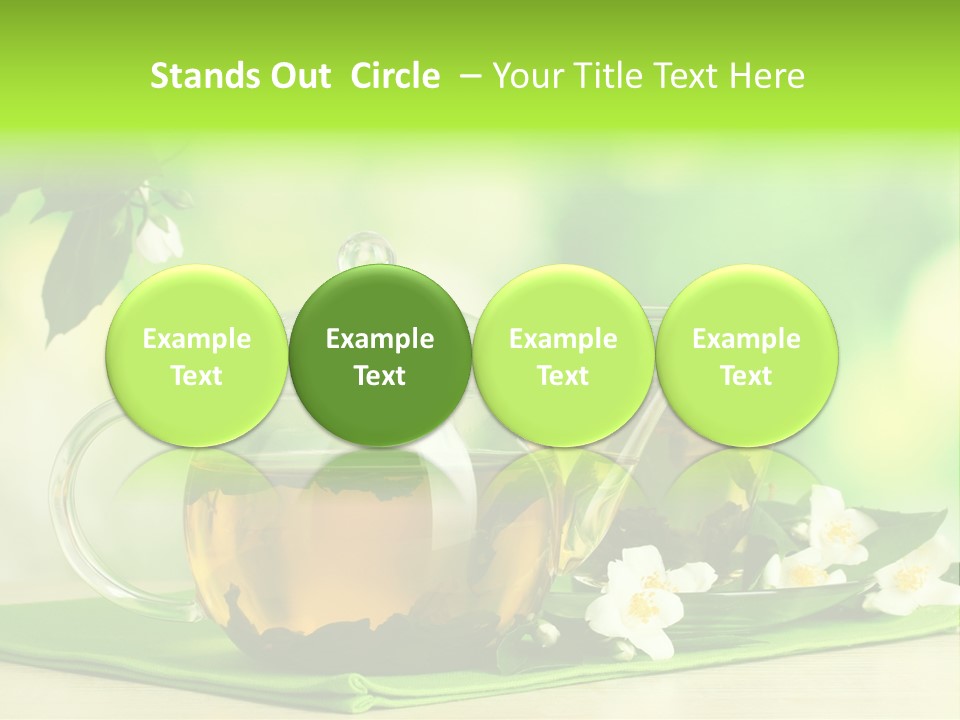 Jasmine Teacup Transparent PowerPoint Template