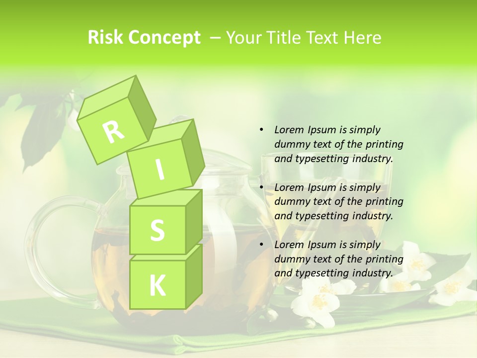 Jasmine Teacup Transparent PowerPoint Template