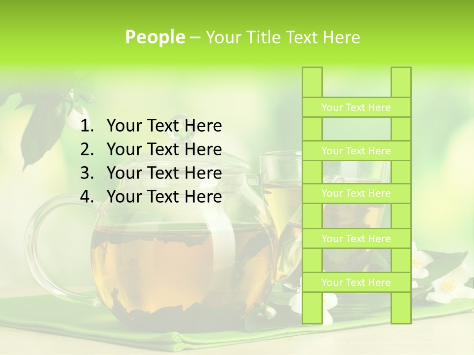 Jasmine Teacup Transparent PowerPoint Template