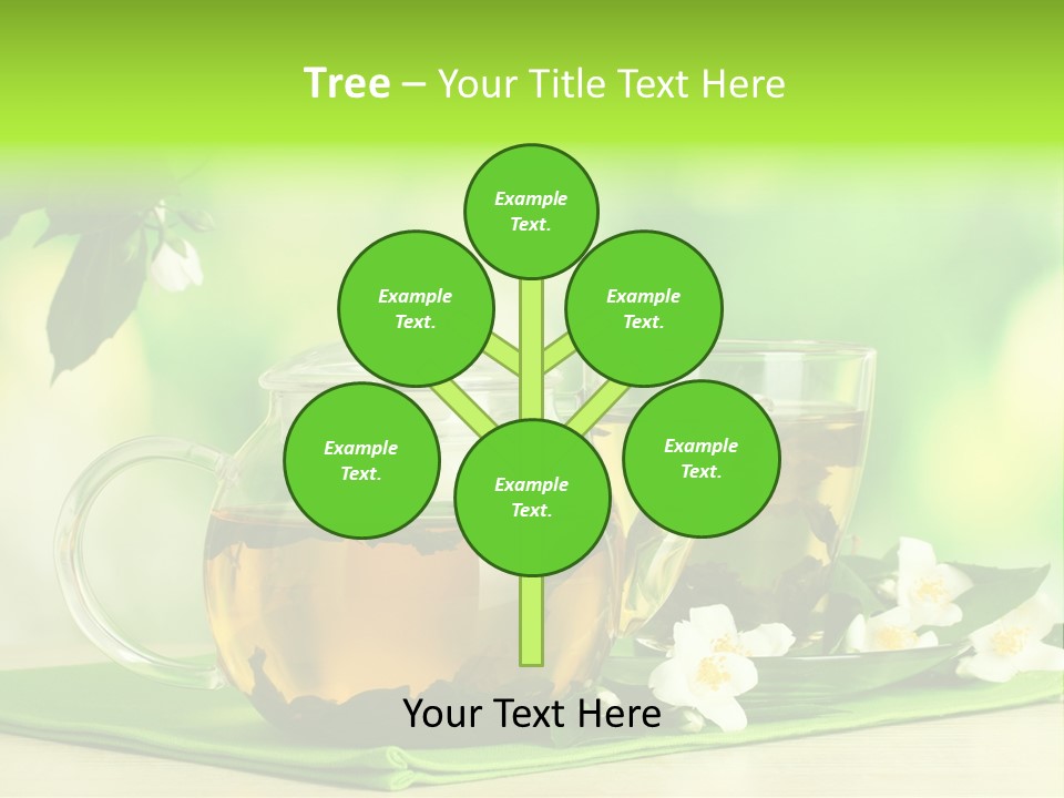 Jasmine Teacup Transparent PowerPoint Template