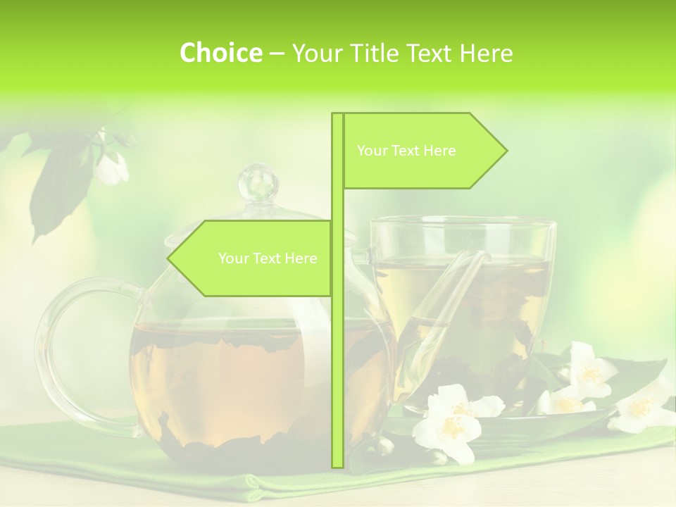 Jasmine Teacup Transparent PowerPoint Template