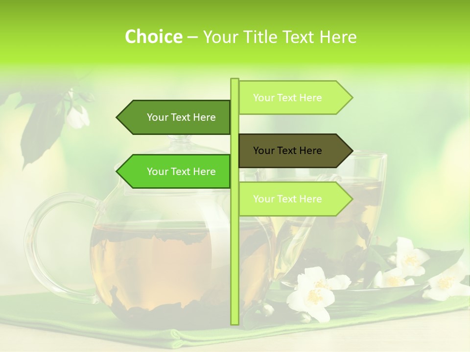 Jasmine Teacup Transparent PowerPoint Template