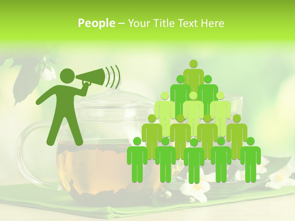 Jasmine Teacup Transparent PowerPoint Template