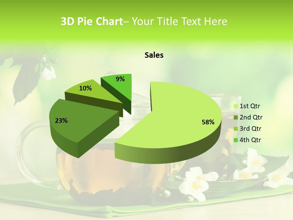 Jasmine Teacup Transparent PowerPoint Template