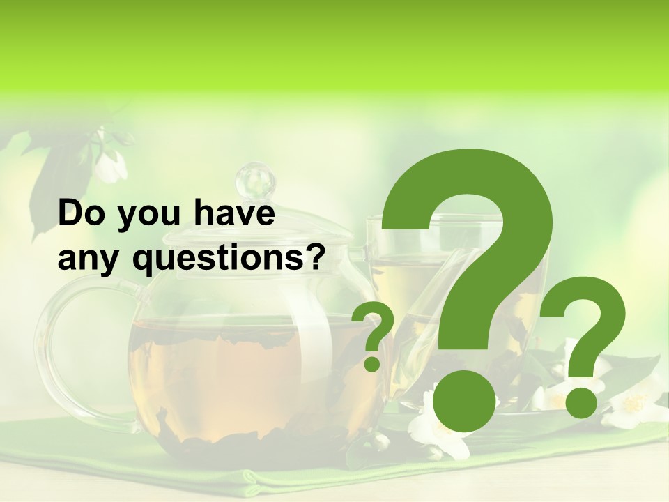 Jasmine Teacup Transparent PowerPoint Template