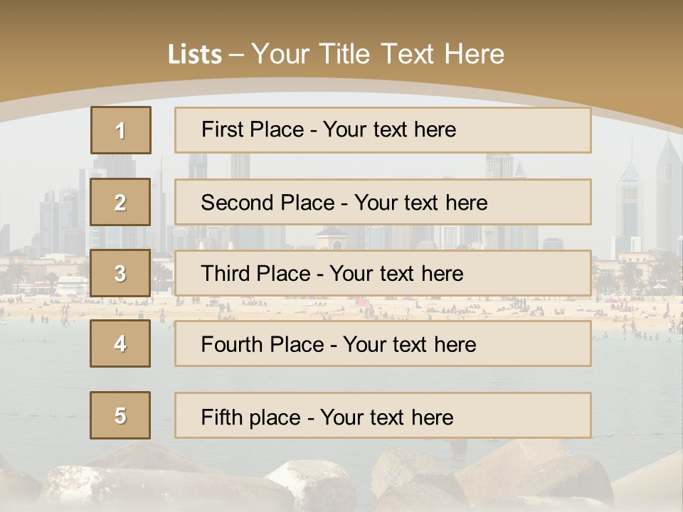 City Emirates Sky PowerPoint Template