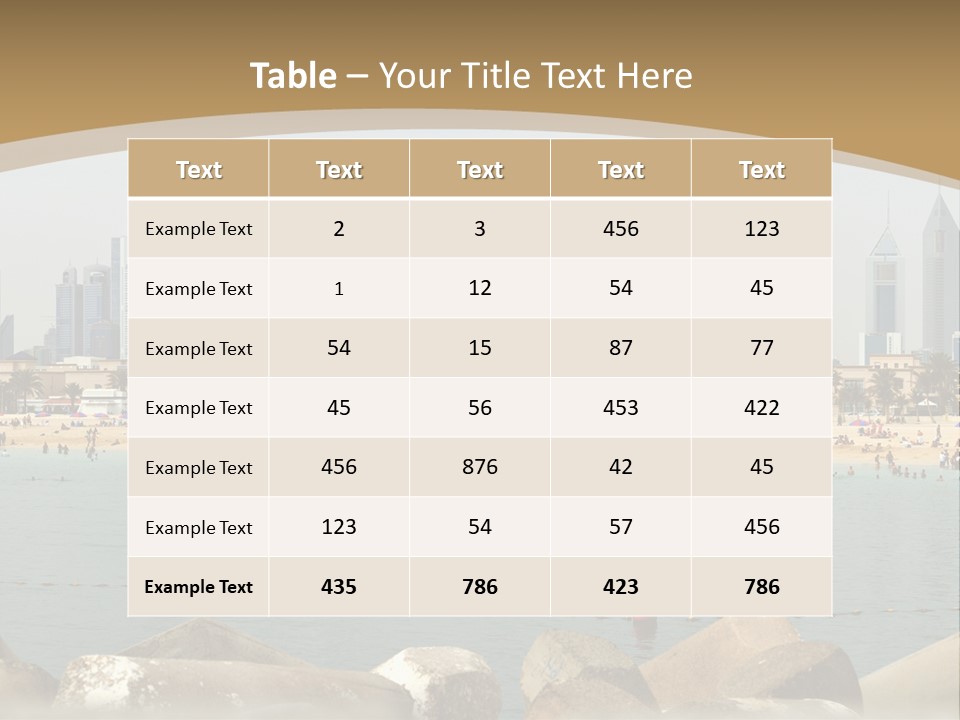 City Emirates Sky PowerPoint Template