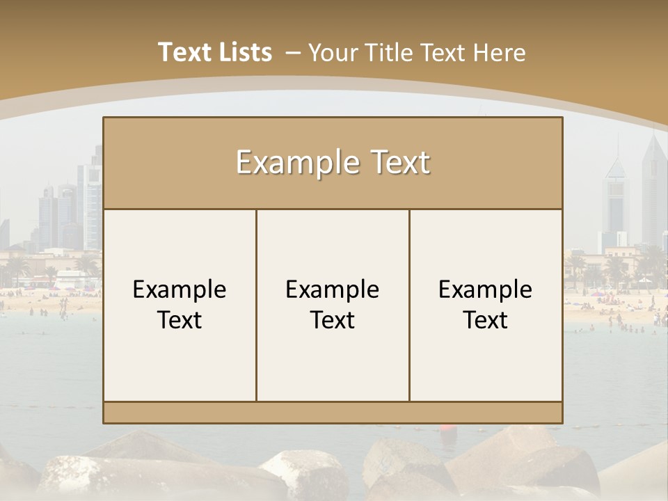 City Emirates Sky PowerPoint Template
