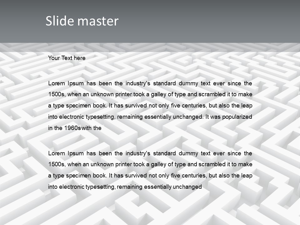 Confusing Wall Render PowerPoint Template