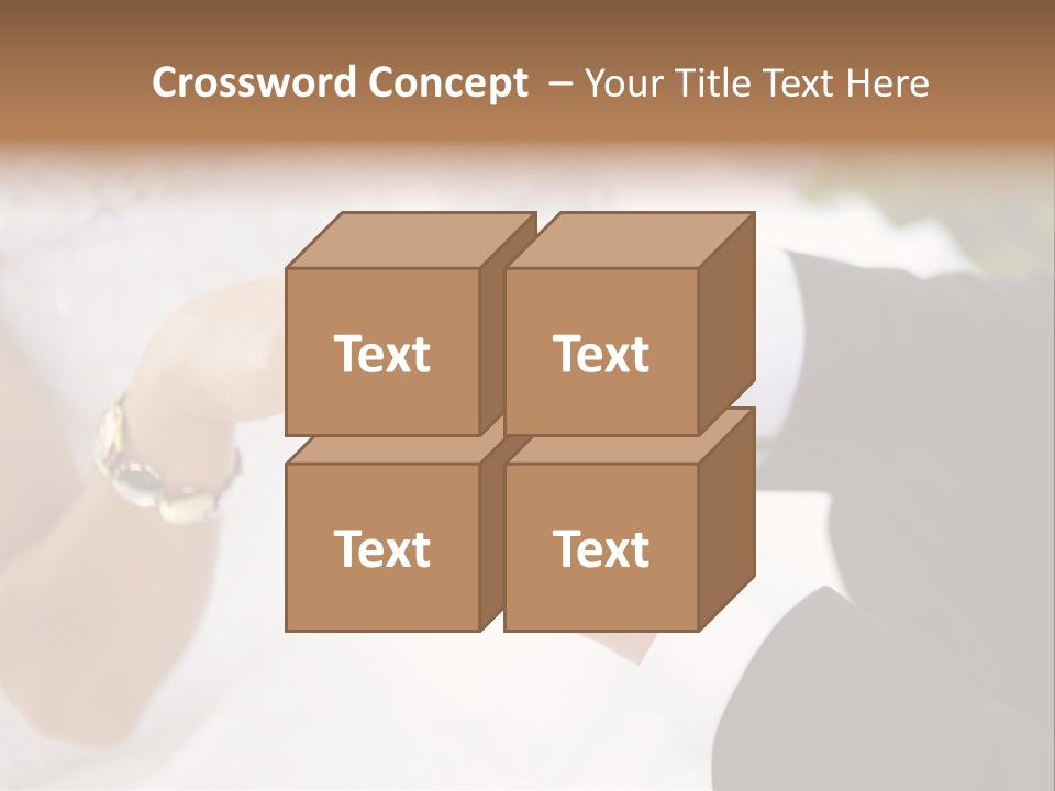 White Pair Diamond PowerPoint Template