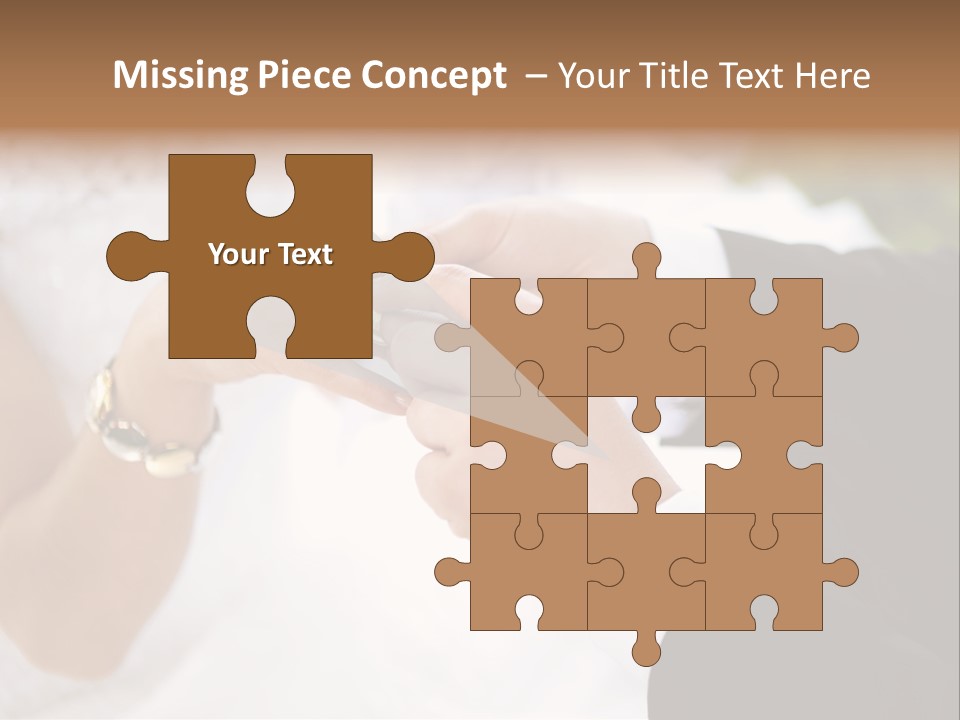 White Pair Diamond PowerPoint Template