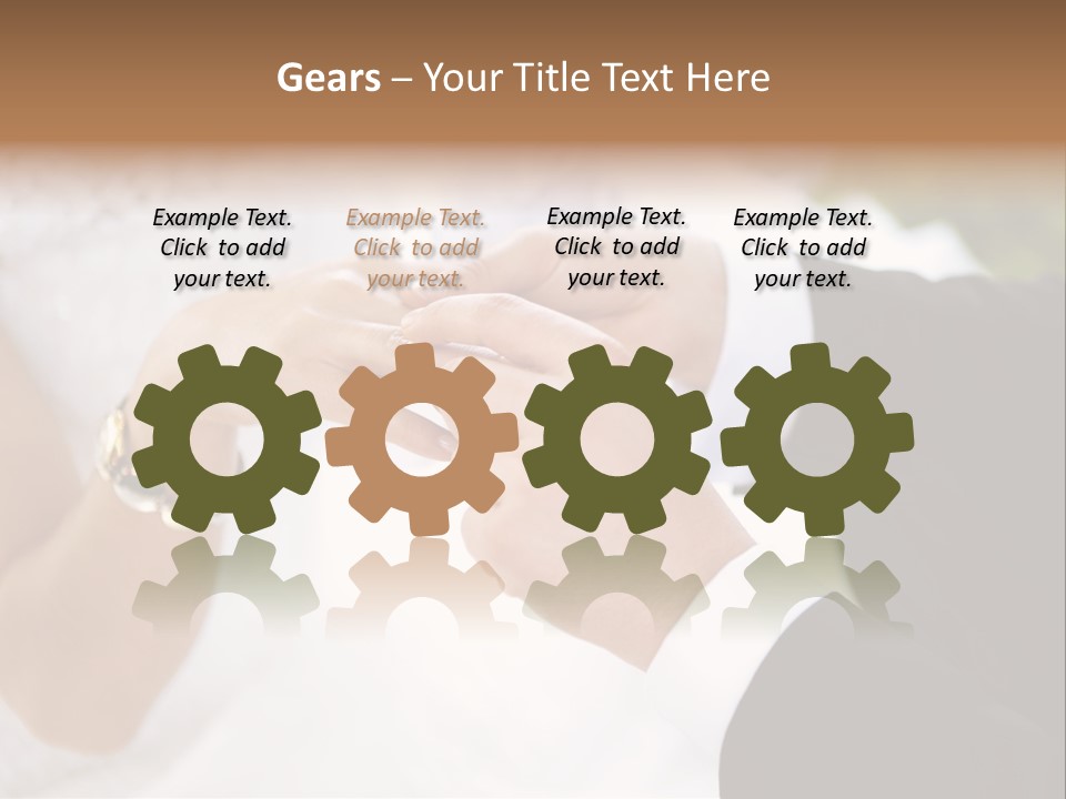 White Pair Diamond PowerPoint Template