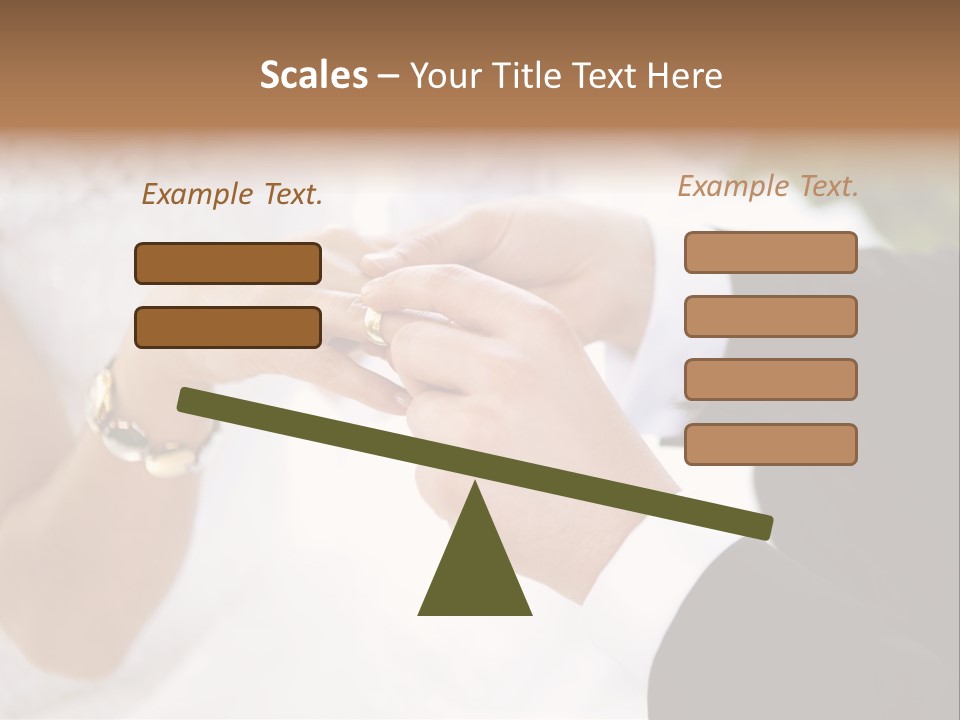 White Pair Diamond PowerPoint Template