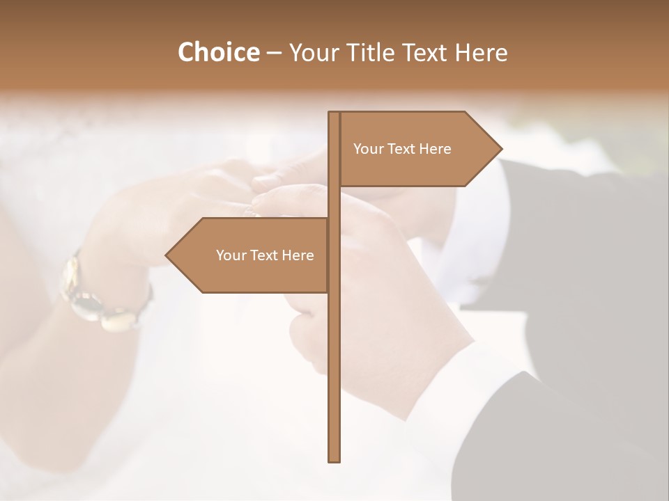 White Pair Diamond PowerPoint Template