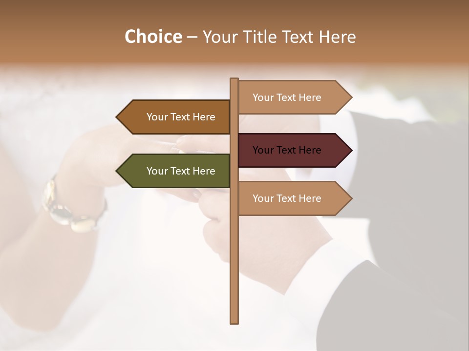 White Pair Diamond PowerPoint Template