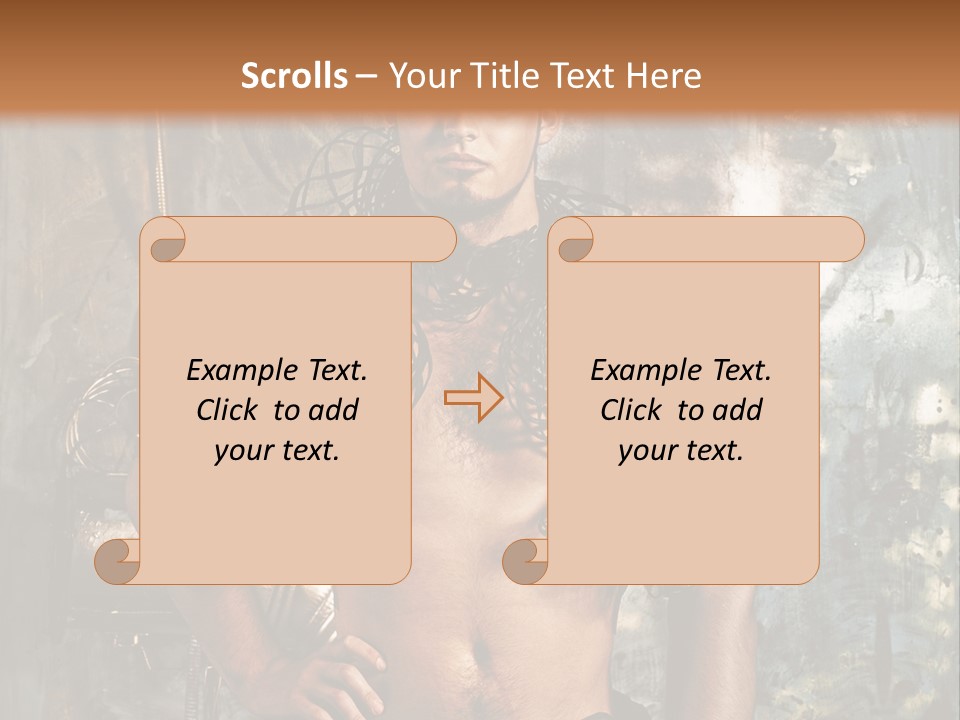 Sexy Halloween Person PowerPoint Template