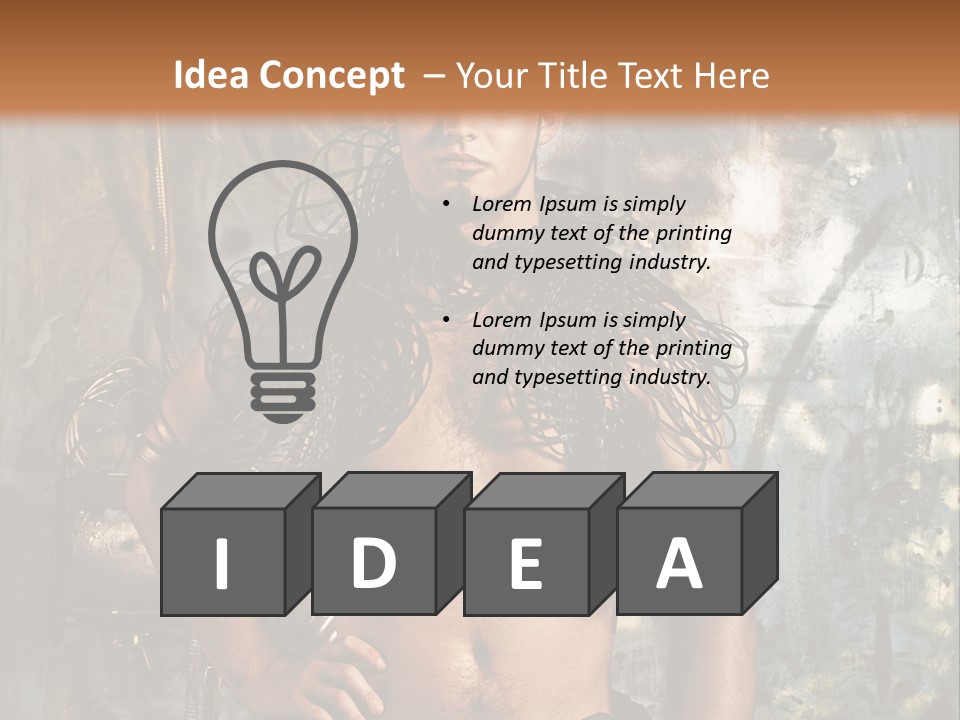 Sexy Halloween Person PowerPoint Template