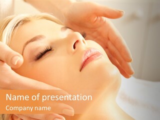 Salon Female Beautician PowerPoint Template