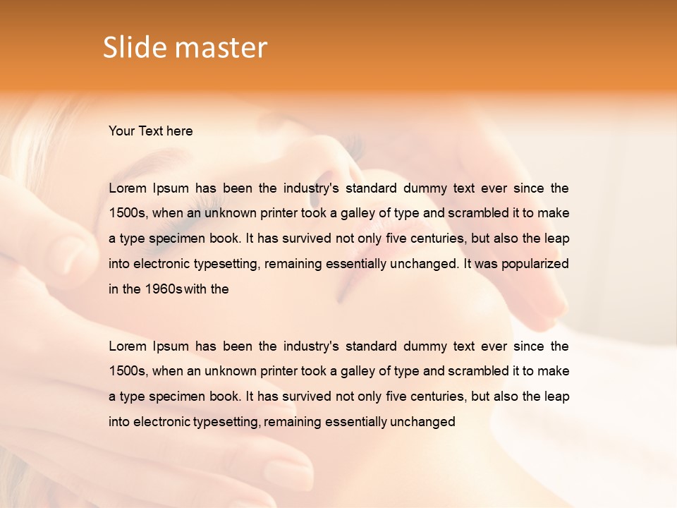 Salon Female Beautician PowerPoint Template