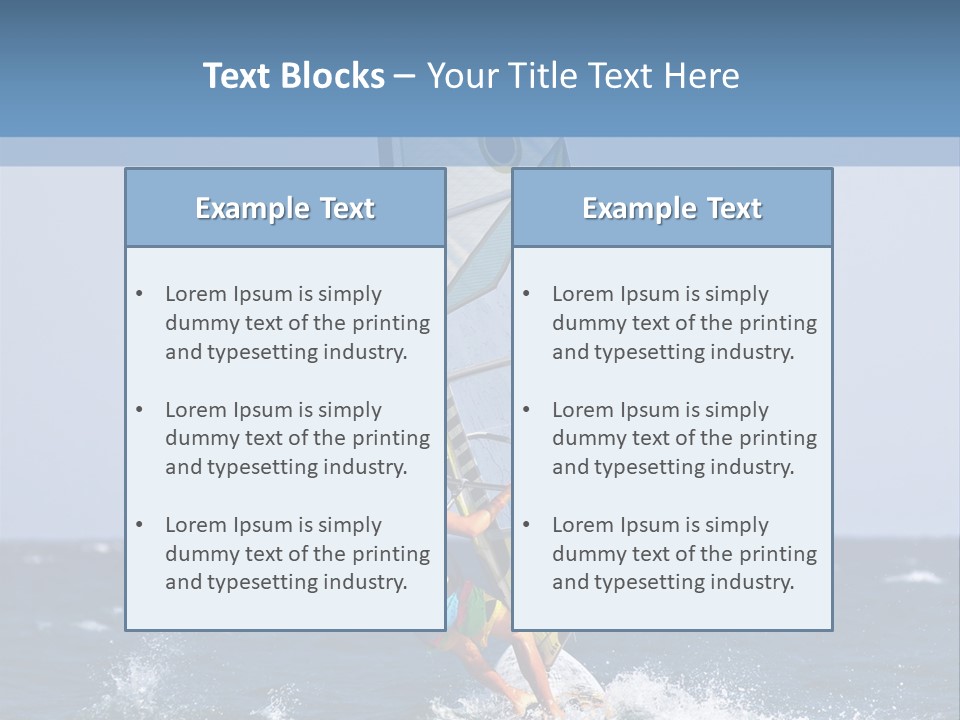Windsurf Extreme Board PowerPoint Template