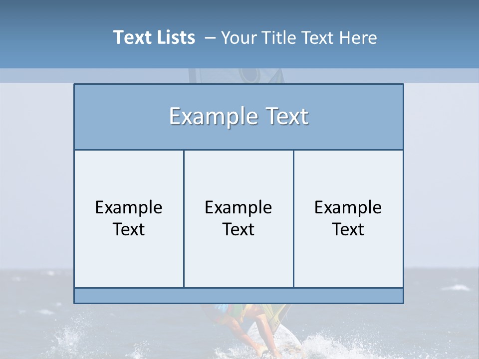 Windsurf Extreme Board PowerPoint Template