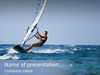 Wind Summer Ocean PowerPoint Template