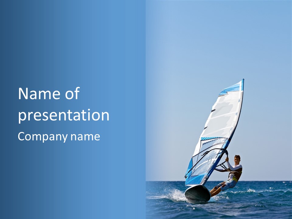 Activity Windsurfer Speed PowerPoint Template