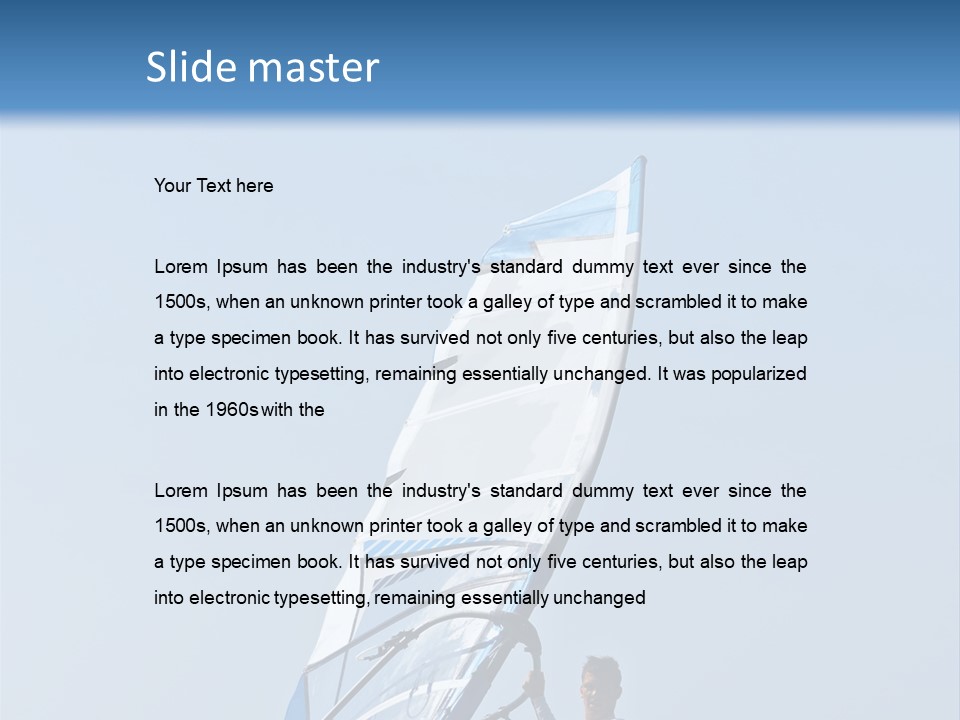 Activity Windsurfer Speed PowerPoint Template