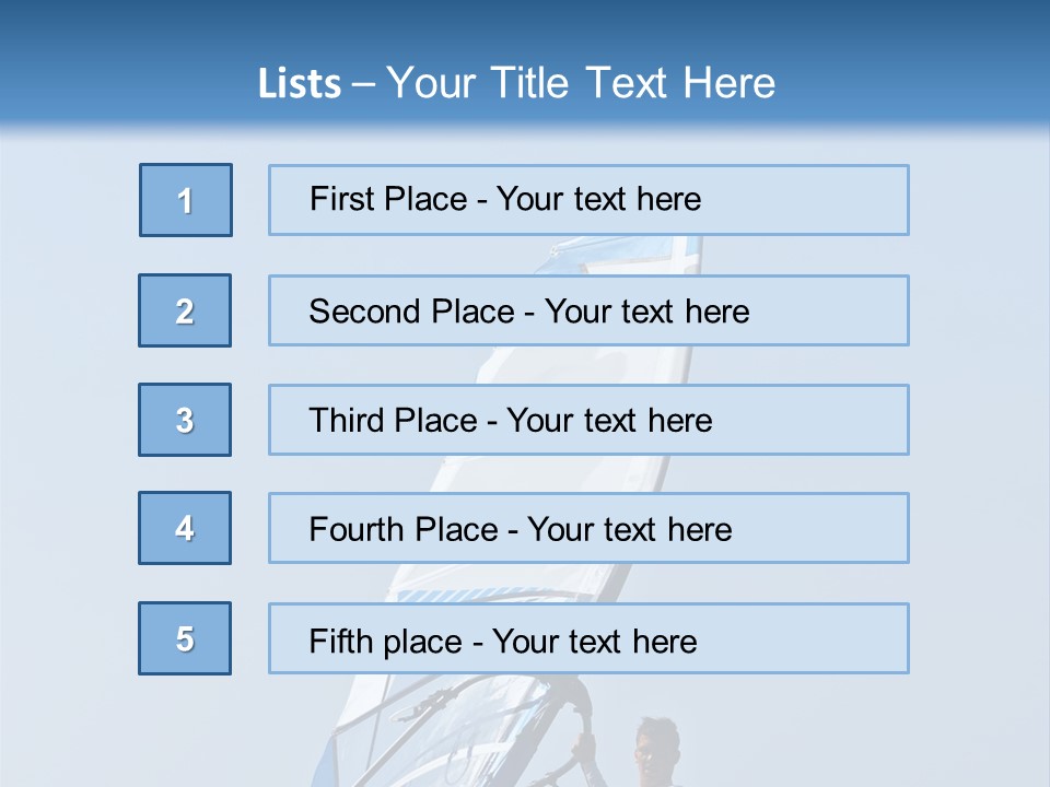 Activity Windsurfer Speed PowerPoint Template
