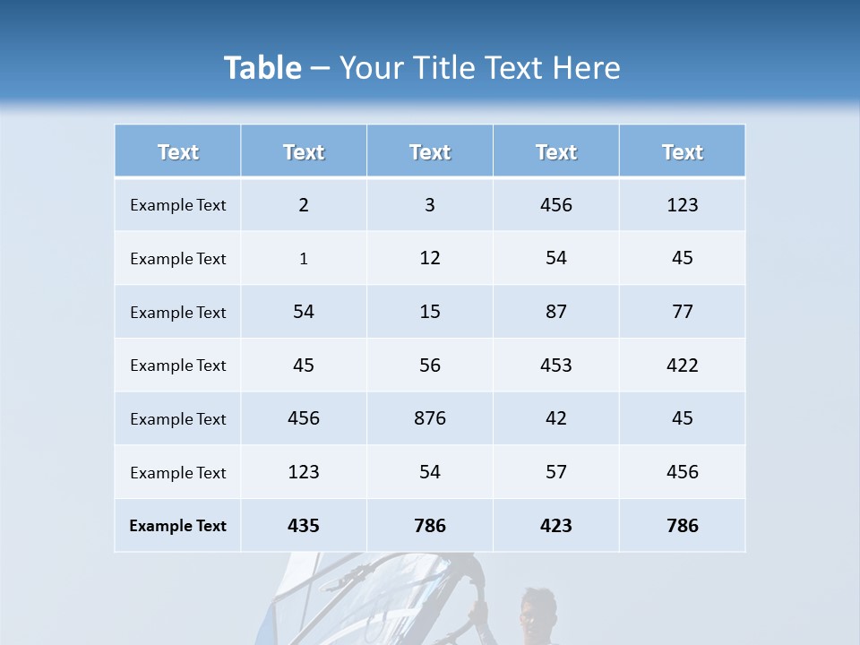 Activity Windsurfer Speed PowerPoint Template