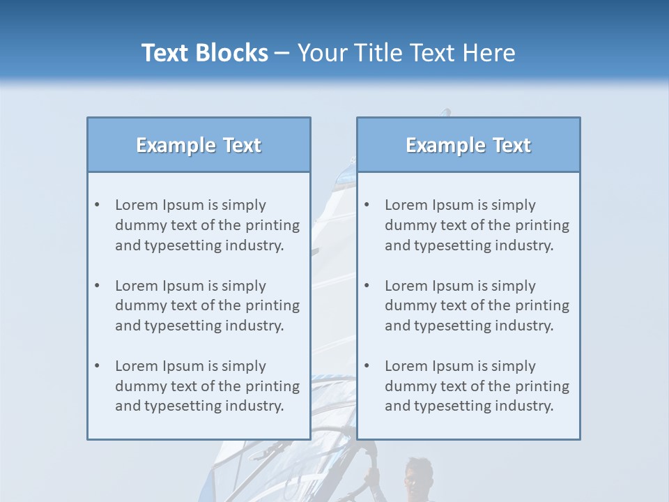 Activity Windsurfer Speed PowerPoint Template