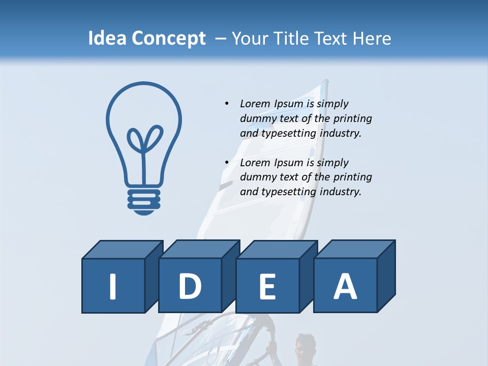 Activity Windsurfer Speed PowerPoint Template