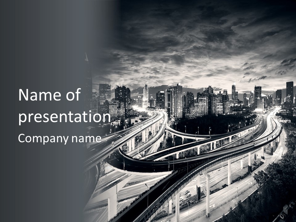 Dusk Skyline Blur PowerPoint Template