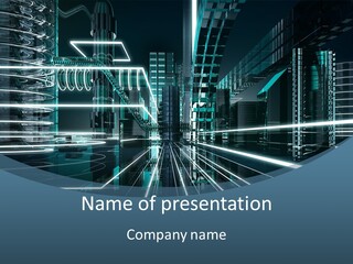 Chip Communication Megalopolis PowerPoint Template