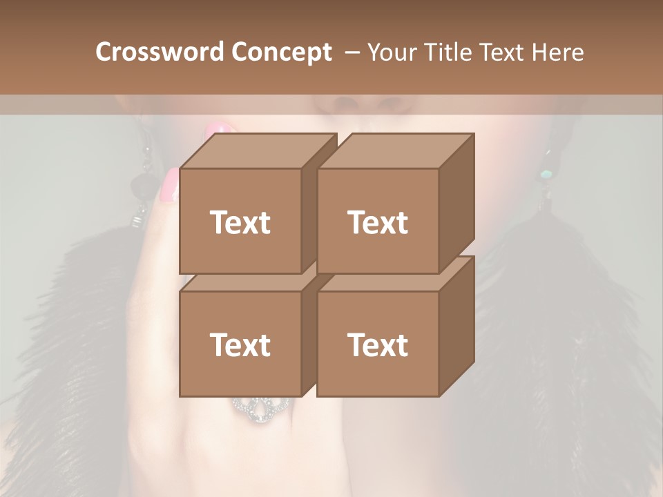 Caucasian Eye Elegance PowerPoint Template